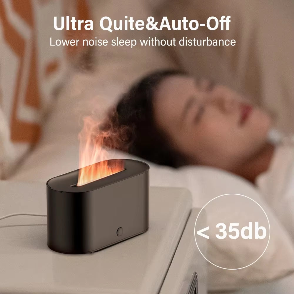 Humidifier Flame Aromatherapy Diffuser Can Add Essential Oils 7 Colour Flame Diffuser Timing USB Desktop Air Humidifier for Home
